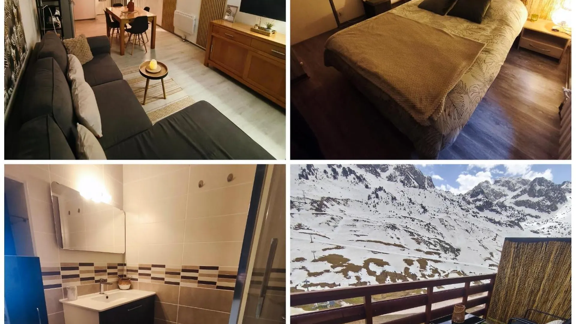 לה מונג'י Apt T2, 34M2, Pied De Piste, 4 A 6 Pers, 1 Chambre, Parking Prive Sousterrain